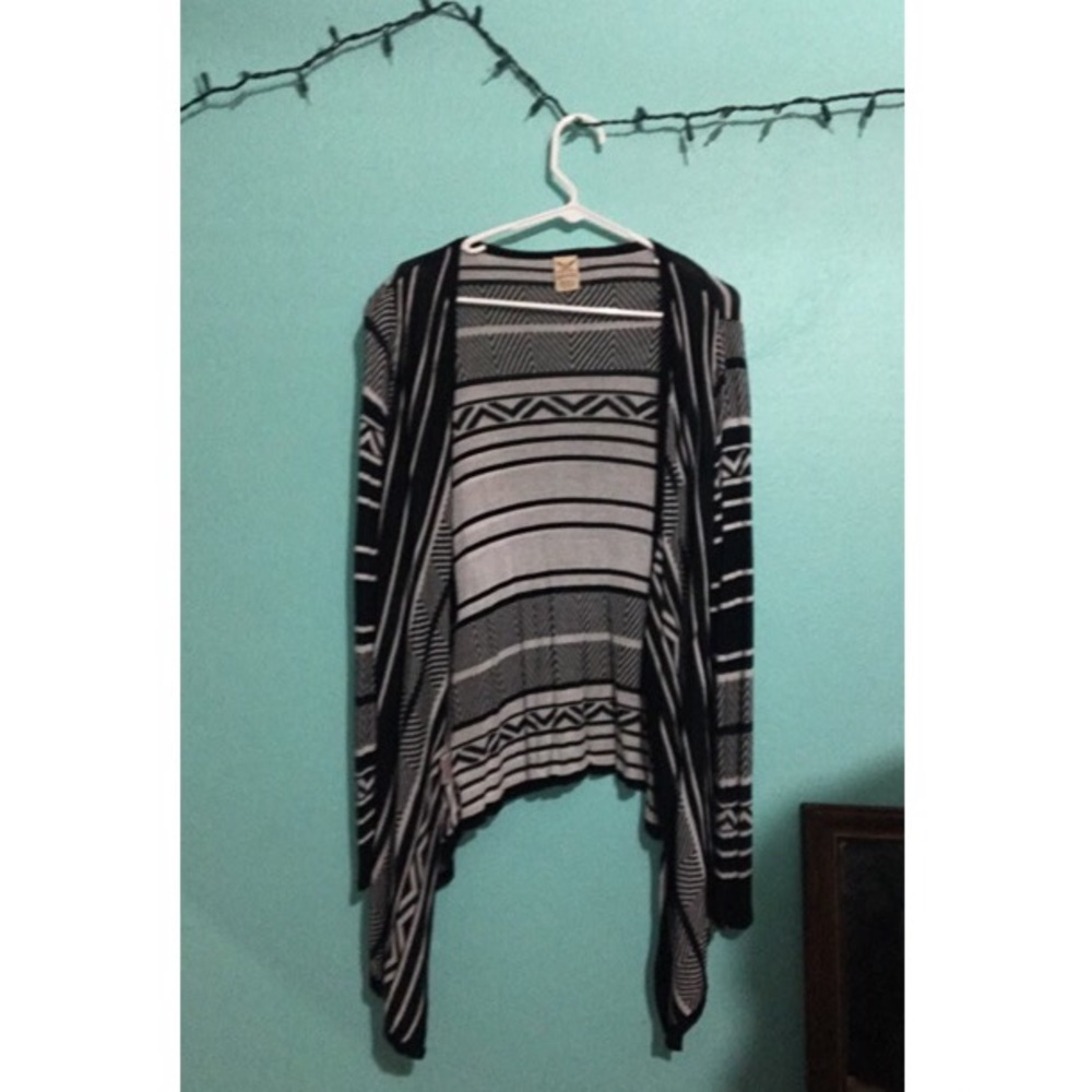 Black and white cardigan